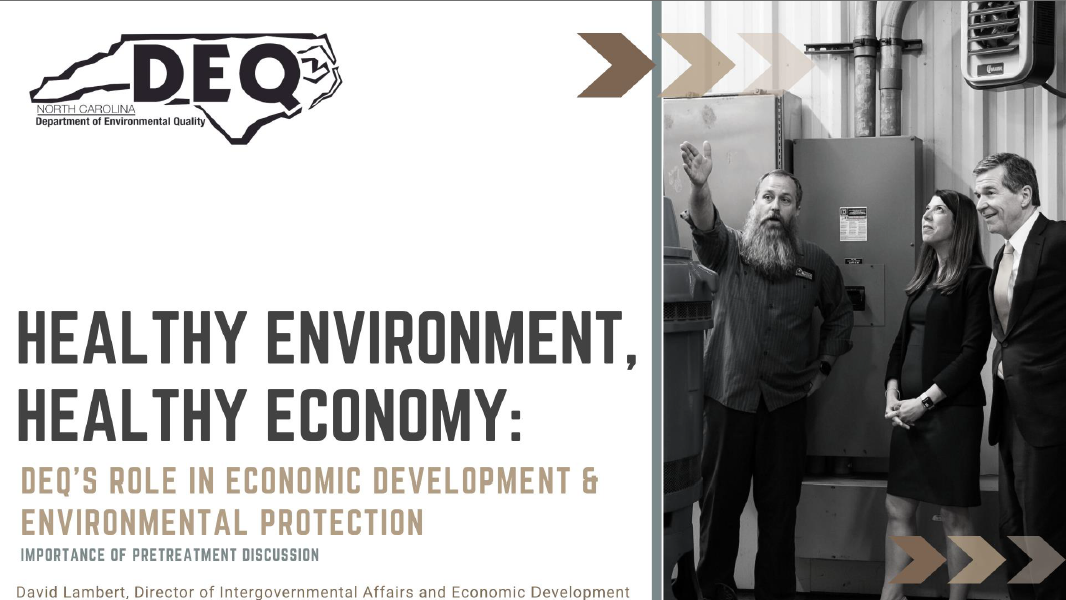 Healthy Environment Healthy Economy DEQ's Role in Economic Development and Environmental Protection - David Lambert